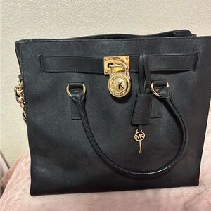 Michael Kors Black Tote Hamilton Bag
